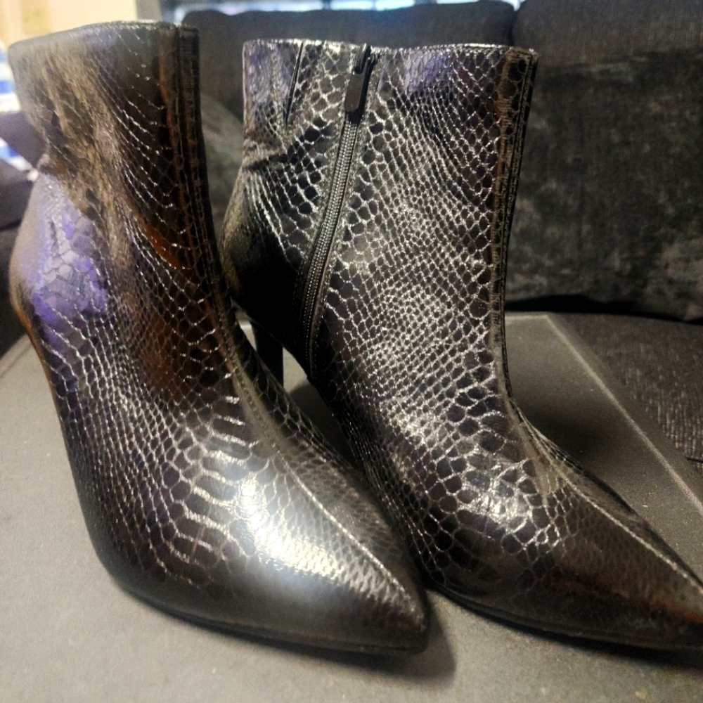 Torrid "snake skin" booties